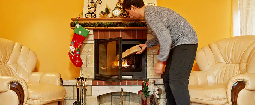 Rusted Metal Fireplace Restoration in Rockledge, Florida